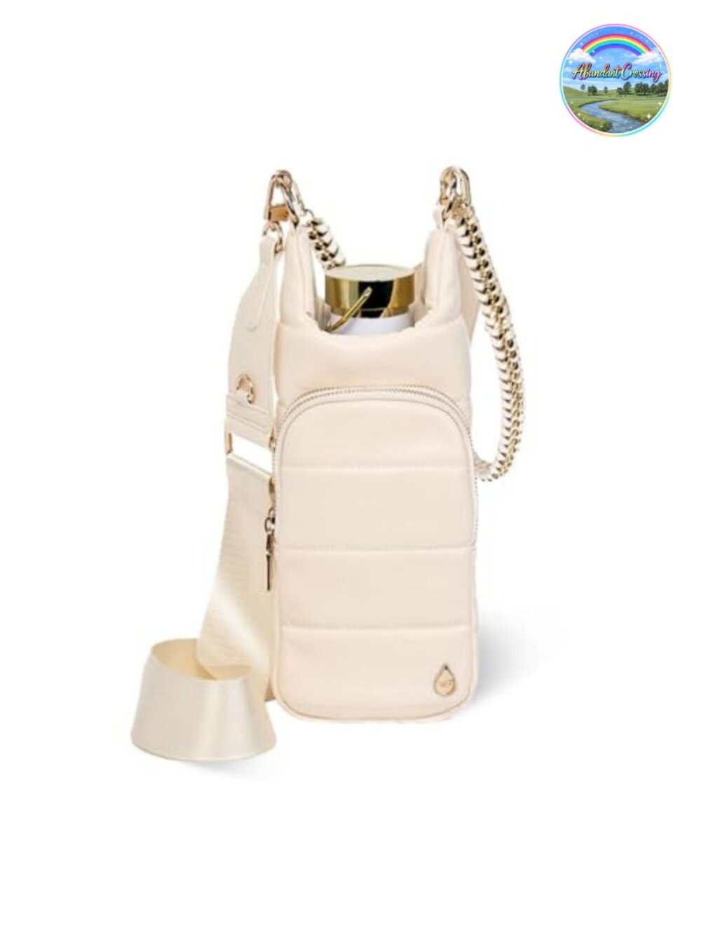 Vegan Leather Water Bottle Holder with Straps, Oprah's Favorite Things